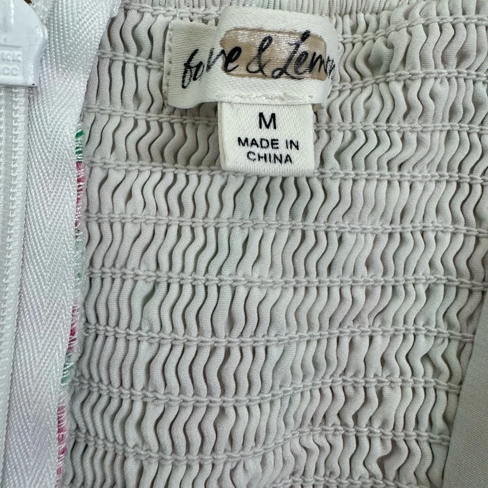 For Love And Lemons Pink and Red Smocked Mini Sundress with pockets - Picture 6 of 9